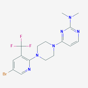 4-{4-[5-bromo-3-(trifluoromethyl)pyridin-2-yl]piperazin-1-yl}-N,N-dimethylpyrimidin-2-amine