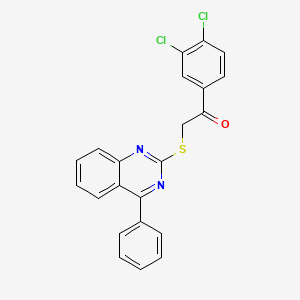 1-(3,4-Dichlorophenyl)-2-[(4-phenylquinazolin-2-yl)sulfanyl]ethanone