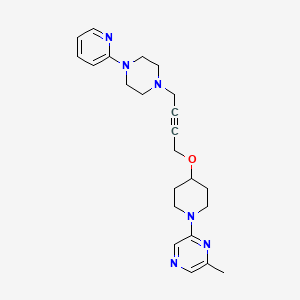 molecular formula C23H30N6O B15122560 2-Methyl-6-[4-({4-[4-(pyridin-2-yl)piperazin-1-yl]but-2-yn-1-yl}oxy)piperidin-1-yl]pyrazine 