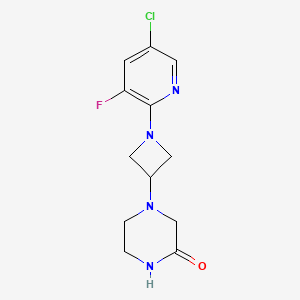 4-[1-(5-Chloro-3-fluoropyridin-2-yl)azetidin-3-yl]piperazin-2-one