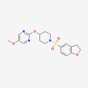 2-{[1-(2,3-Dihydro-1-benzofuran-5-sulfonyl)piperidin-4-yl]oxy}-5-methoxypyrimidine