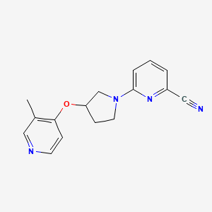 6-{3-[(3-Methylpyridin-4-yl)oxy]pyrrolidin-1-yl}pyridine-2-carbonitrile