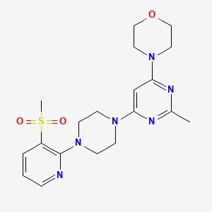 4-{6-[4-(3-Methanesulfonylpyridin-2-yl)piperazin-1-yl]-2-methylpyrimidin-4-yl}morpholine