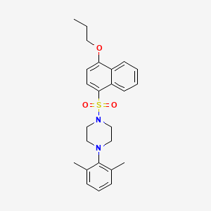 1-(2,6-Dimethylphenyl)-4-[(4-propoxynaphthalen-1-yl)sulfonyl]piperazine