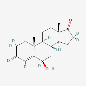molecular formula C19H26O3 B1512265 (6R,8R,9S,10R,13S,14S)-2,2,4,6,16,16-Hexadeuterio-6-hydroxy-10,13-dimethyl-1,7,8,9,11,12,14,15-octahydrocyclopenta[a]phenanthrene-3,17-dione CAS No. 67034-98-4