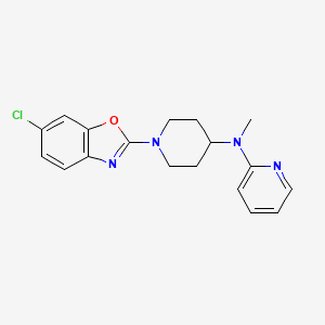 molecular formula C18H19ClN4O B15122654 N-[1-(6-chloro-1,3-benzoxazol-2-yl)piperidin-4-yl]-N-methylpyridin-2-amine 