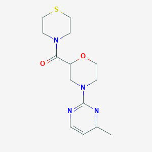 molecular formula C14H20N4O2S B15122658 4-(4-Methylpyrimidin-2-yl)-2-(thiomorpholine-4-carbonyl)morpholine 