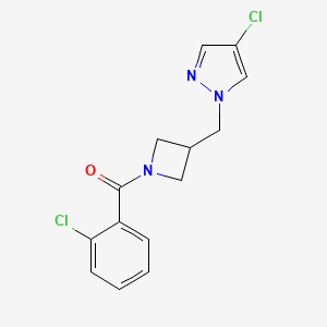 4-chloro-1-{[1-(2-chlorobenzoyl)azetidin-3-yl]methyl}-1H-pyrazole