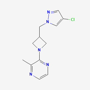 2-{3-[(4-chloro-1H-pyrazol-1-yl)methyl]azetidin-1-yl}-3-methylpyrazine