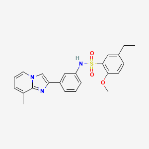 5-ethyl-2-methoxy-N-(3-{8-methylimidazo[1,2-a]pyridin-2-yl}phenyl)benzene-1-sulfonamide