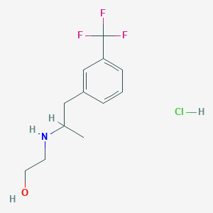 molecular formula C12H17ClF3NO B1512270 2-[1-[3-(Trifluoromethyl)phenyl]propan-2-ylamino]ethanol;hydrochloride CAS No. 54779-69-0