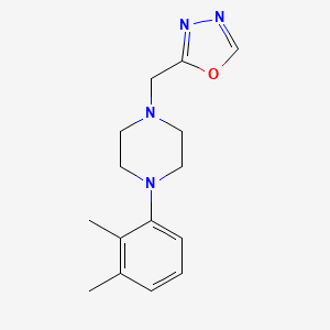 molecular formula C15H20N4O B15122702 1-(2,3-Dimethylphenyl)-4-[(1,3,4-oxadiazol-2-yl)methyl]piperazine 