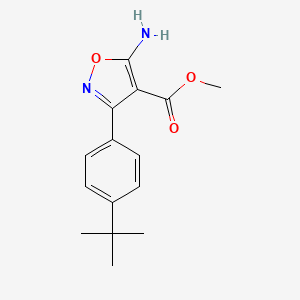 5-Amino-3-(4-tert-butyl-phenyl)-isoxazole-4-carboxylic acid methyl ester