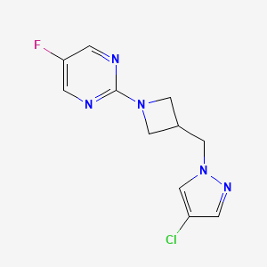 2-{3-[(4-chloro-1H-pyrazol-1-yl)methyl]azetidin-1-yl}-5-fluoropyrimidine