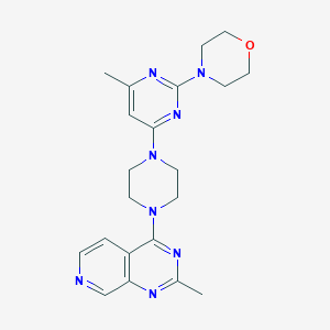 4-[4-Methyl-6-(4-{2-methylpyrido[3,4-d]pyrimidin-4-yl}piperazin-1-yl)pyrimidin-2-yl]morpholine