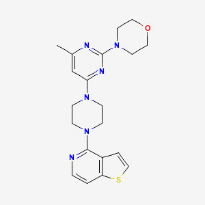 4-[4-Methyl-6-(4-{thieno[3,2-c]pyridin-4-yl}piperazin-1-yl)pyrimidin-2-yl]morpholine