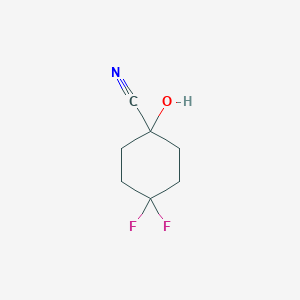 molecular formula C7H9F2NO B15122814 4,4-Difluoro-1-hydroxycyclohexane-1-carbonitrile CAS No. 1150617-90-5