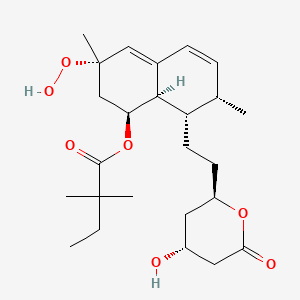 molecular formula C25H38O7 B1512282 (1S,3S,7S,8S,8aR)-3-Hydroperoxy-8-{2-[(2R,4R)-4-hydroxy-6-oxooxan-2-yl]ethyl}-3,7-dimethyl-1,2,3,7,8,8a-hexahydronaphthalen-1-yl 2,2-dimethylbutanoate CAS No. 1092716-44-3