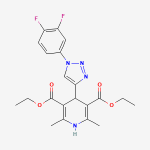 3,5-diethyl 4-[1-(3,4-difluorophenyl)-1H-1,2,3-triazol-4-yl]-2,6-dimethyl-1,4-dihydropyridine-3,5-dicarboxylate