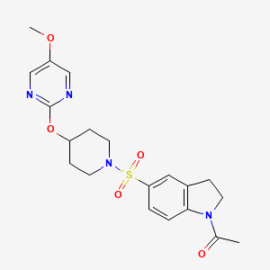 1-[5-({4-[(5-methoxypyrimidin-2-yl)oxy]piperidin-1-yl}sulfonyl)-2,3-dihydro-1H-indol-1-yl]ethan-1-one