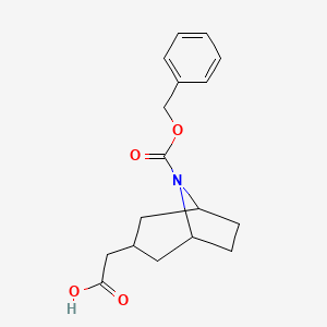 molecular formula C17H21NO4 B15122877 2-(8-Benzyloxycarbonyl-8-azabicyclo[3.2.1]octan-3-yl)acetic acid 