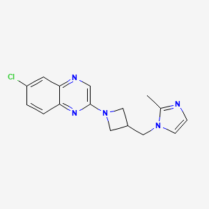 6-chloro-2-{3-[(2-methyl-1H-imidazol-1-yl)methyl]azetidin-1-yl}quinoxaline