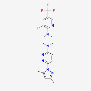 3-(3,5-dimethyl-1H-pyrazol-1-yl)-6-{4-[3-fluoro-5-(trifluoromethyl)pyridin-2-yl]piperazin-1-yl}pyridazine