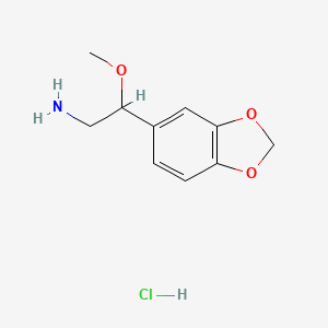 molecular formula C10H14ClNO3 B1512298 beta-Methoxy homopiperonylamine hydrochloride CAS No. 98537-37-2