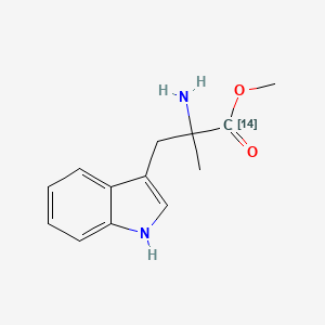 molecular formula C13H16N2O2 B1512299 Methyl alpha-methyl(~14~C)tryptophanate CAS No. 210357-35-0