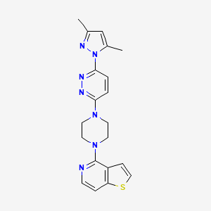 3-(3,5-dimethyl-1H-pyrazol-1-yl)-6-(4-{thieno[3,2-c]pyridin-4-yl}piperazin-1-yl)pyridazine