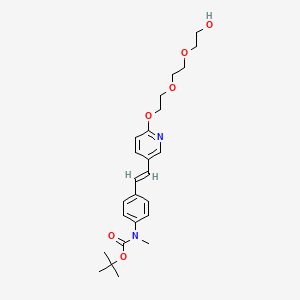 molecular formula C25H34N2O6 B15123042 (E)-2-[2-[2-[[5-[4-[Boc(methyl)amino]styryl]-2-pyridyl]oxy]ethoxy]ethoxy]ethanol 