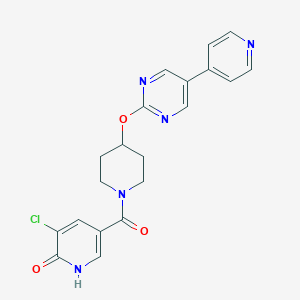 3-Chloro-5-(4-{[5-(pyridin-4-yl)pyrimidin-2-yl]oxy}piperidine-1-carbonyl)pyridin-2-ol