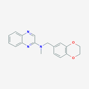 molecular formula C18H17N3O2 B15123063 N-[(2,3-dihydro-1,4-benzodioxin-6-yl)methyl]-N-methylquinoxalin-2-amine 