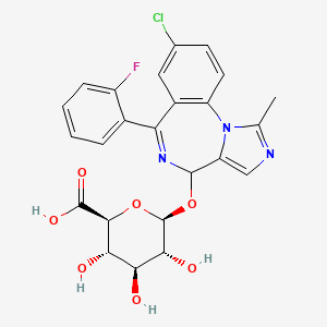 molecular formula C24H21ClFN3O7 B1512307 4-Hydroxymidazolam glucuronide CAS No. 81256-82-8