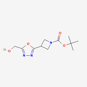 Tert-butyl 3-(5-(hydroxymethyl)-1,3,4-oxadiazol-2-yl)azetidine-1-carboxylate