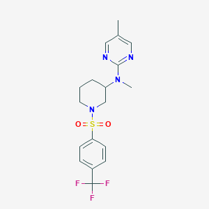 N,5-dimethyl-N-{1-[4-(trifluoromethyl)benzenesulfonyl]piperidin-3-yl}pyrimidin-2-amine