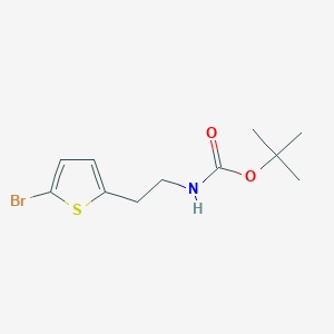 molecular formula C11H16BrNO2S B1512312 叔丁基（2-(5-溴噻吩-2-基)乙基)氨基甲酸酯 CAS No. 885279-60-7
