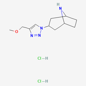 molecular formula C11H20Cl2N4O B15123136 3-[4-(methoxymethyl)-1H-1,2,3-triazol-1-yl]-8-azabicyclo[3.2.1]octane dihydrochloride 