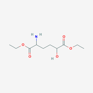 molecular formula C10H19NO5 B15123149 2-Amino-5-hydroxy-hexanedioic acid diethyl ester 