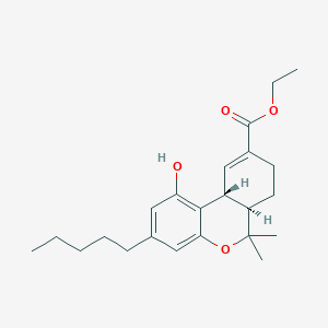 molecular formula C23H32O4 B1512316 Ethyl (6aR,10aR)-1-hydroxy-6,6-dimethyl-3-pentyl-6a,7,8,10a-tetrahydro-6H-dibenzo[b,d]pyran-9-carboxylate CAS No. 1262438-64-1
