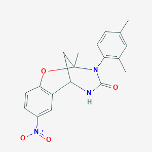 3-(2,4-dimethylphenyl)-2-methyl-8-nitro-2,3,5,6-tetrahydro-4H-2,6-methano-1,3,5-benzoxadiazocin-4-one