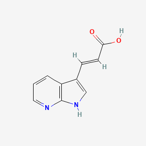 molecular formula C10H8N2O2 B15123185 2-Propenoic acid, 3-(1H-pyrrolo[2,3-b]pyridin-3-yl)-, (E)- CAS No. 123530-68-7