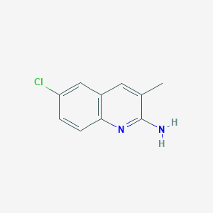 molecular formula C10H9ClN2 B151232 2-氨基-6-氯-3-甲基喹啉 CAS No. 137110-42-0