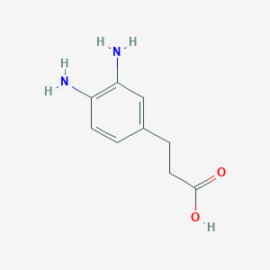 molecular formula C9H12N2O2 B15123201 Benzenepropanoic acid, 3,4-diamino- CAS No. 54405-45-7