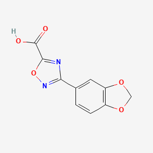 molecular formula C10H6N2O5 B15123204 3-Benzo[1,3]dioxol-5-yl-[1,2,4]oxadiazole-5-c arboxylic acid 