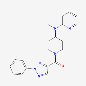 molecular formula C20H22N6O B15123217 N-methyl-N-[1-(2-phenyl-2H-1,2,3-triazole-4-carbonyl)piperidin-4-yl]pyridin-2-amine 