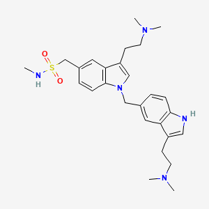 molecular formula C27H37N5O2S B1512323 (3-(2-(二甲氨基)乙基)-1-((3-(2-(二甲氨基)乙基)-1H-吲哚-5-基)甲基)-1H-吲哚-5-基)-N-甲基甲磺酰胺 CAS No. 1391052-59-7