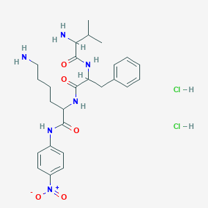 molecular formula C26H38Cl2N6O5 B15123246 D-Valyl-L-phenylalanyl-N-(4-nitrophenyl)-L-lysinamide dihydrochloride 