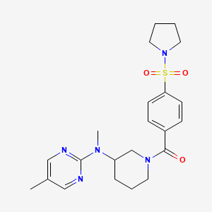 N,5-dimethyl-N-{1-[4-(pyrrolidine-1-sulfonyl)benzoyl]piperidin-3-yl}pyrimidin-2-amine