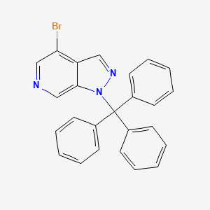 molecular formula C25H18BrN3 B15123269 4-bromo-1-trityl-1H-pyrazolo[3,4-c]pyridine 